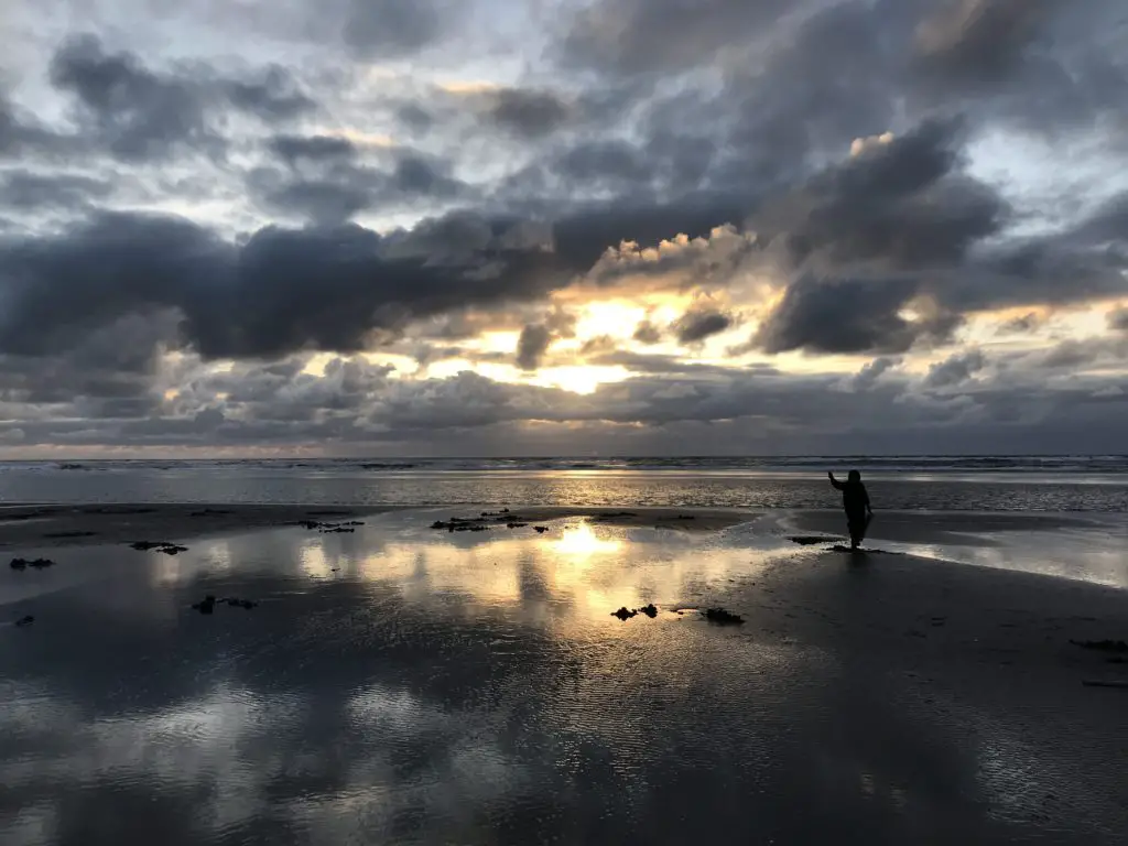 Epic coastal beauty while razor clam digging