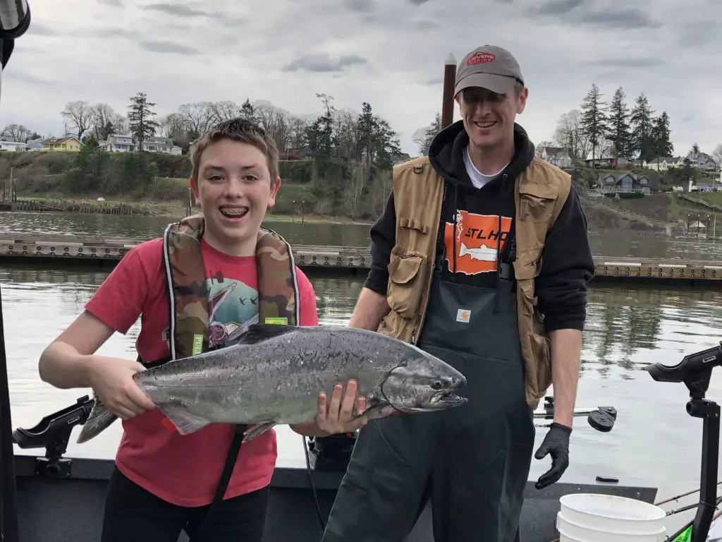 My son holding a nice springer