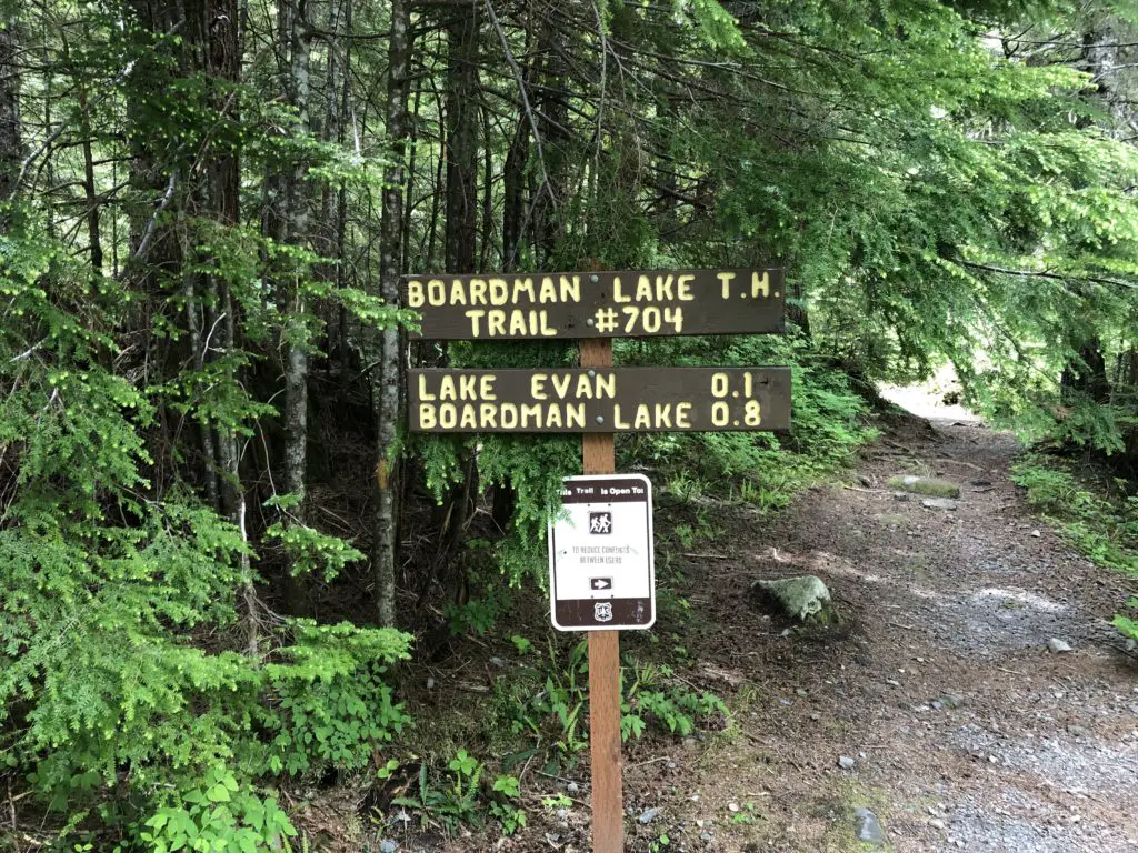 Boardman lake trailhead
