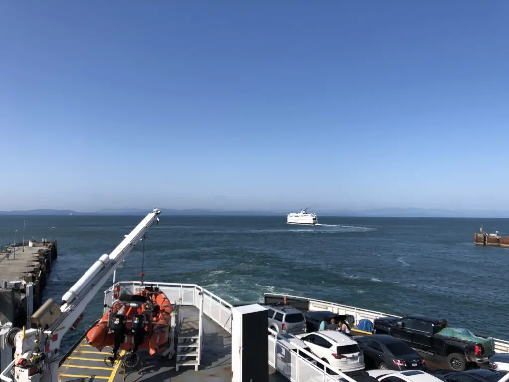 View from the ferry leaving Tsawwassen