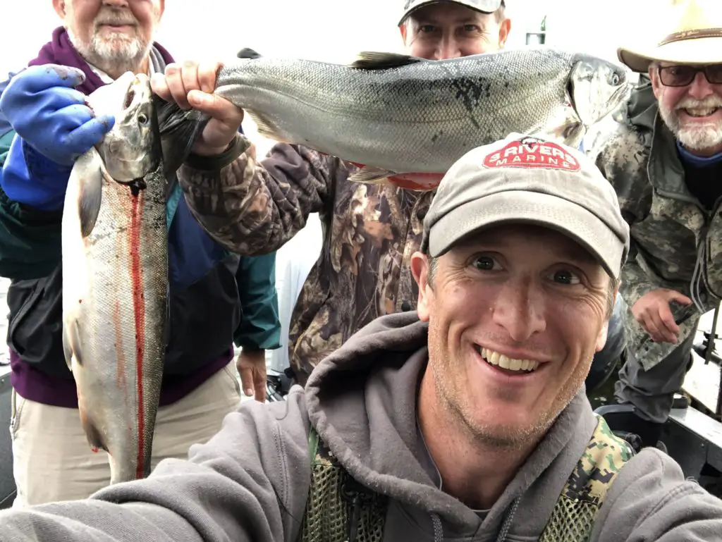 Salmon for Soldiers 2019 coho selfies