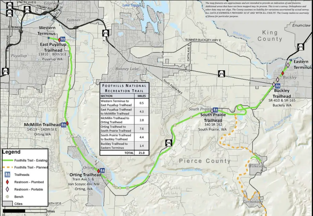 Orting foothills trail map