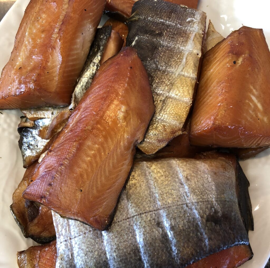 Smoked salmon finished product