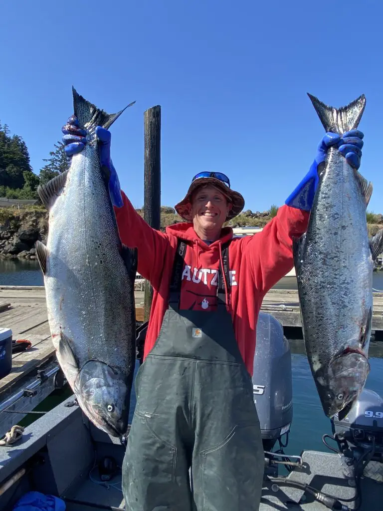 Limits of nice chinook salmon caught in the Strait during July