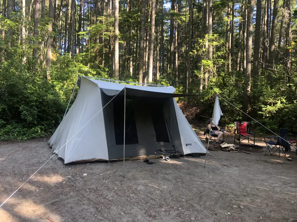 campsite at scenic beach state park