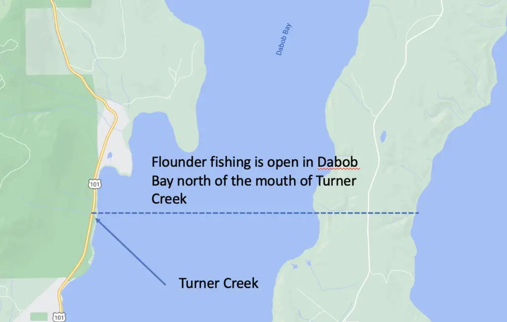 Hood Canal flounder fishing map