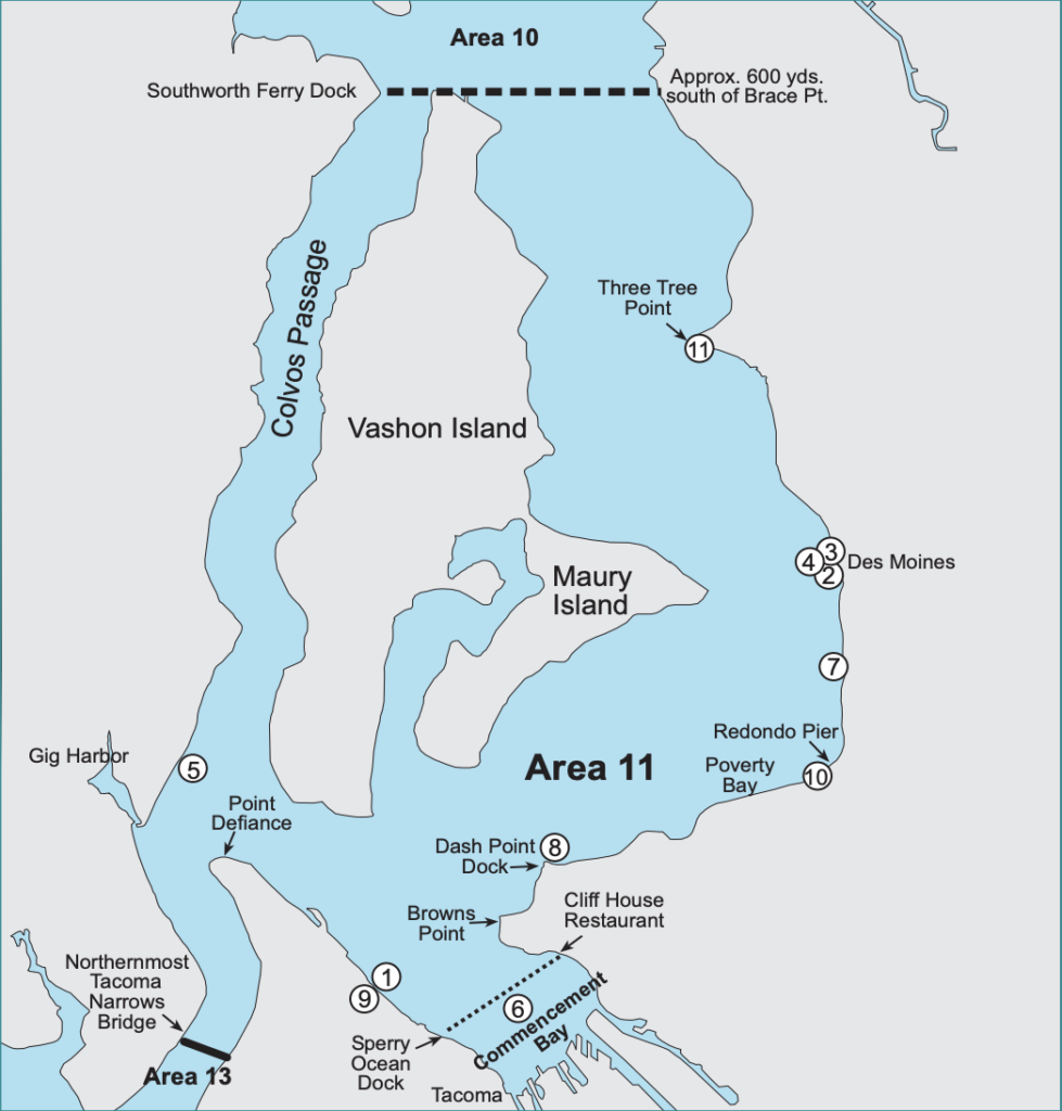 Marine Area 13 Map Marine Area 11 Spot Shrimp – Pnw Best Life