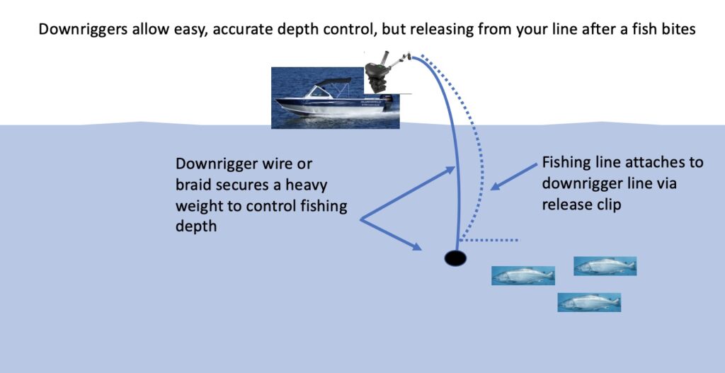 Downrigger fishing for salmon basics