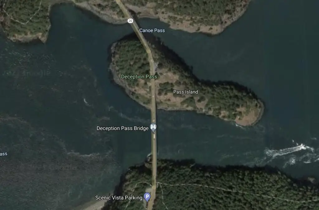 Deception pass geography close up