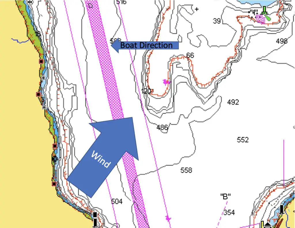 Exiting Possession bar to the west