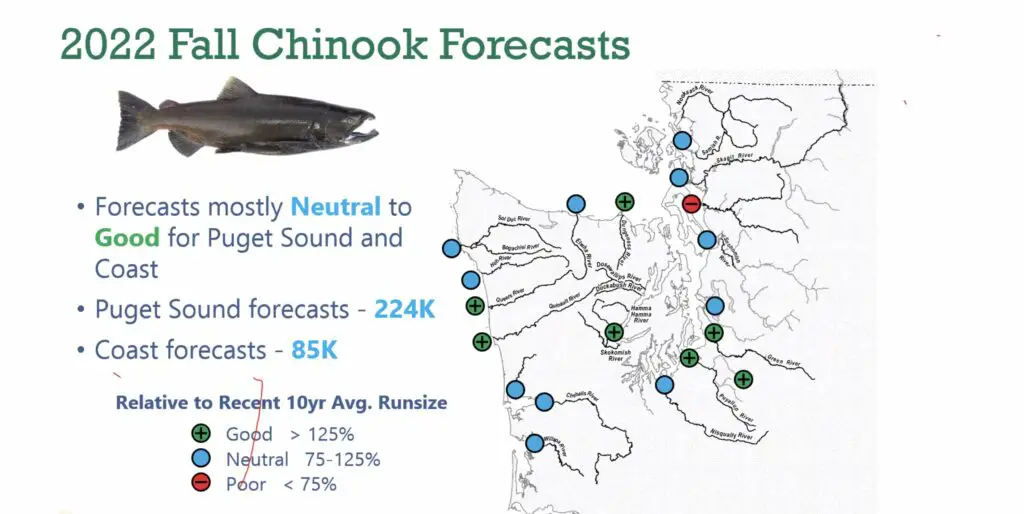 2022 Fall chinook forecast map