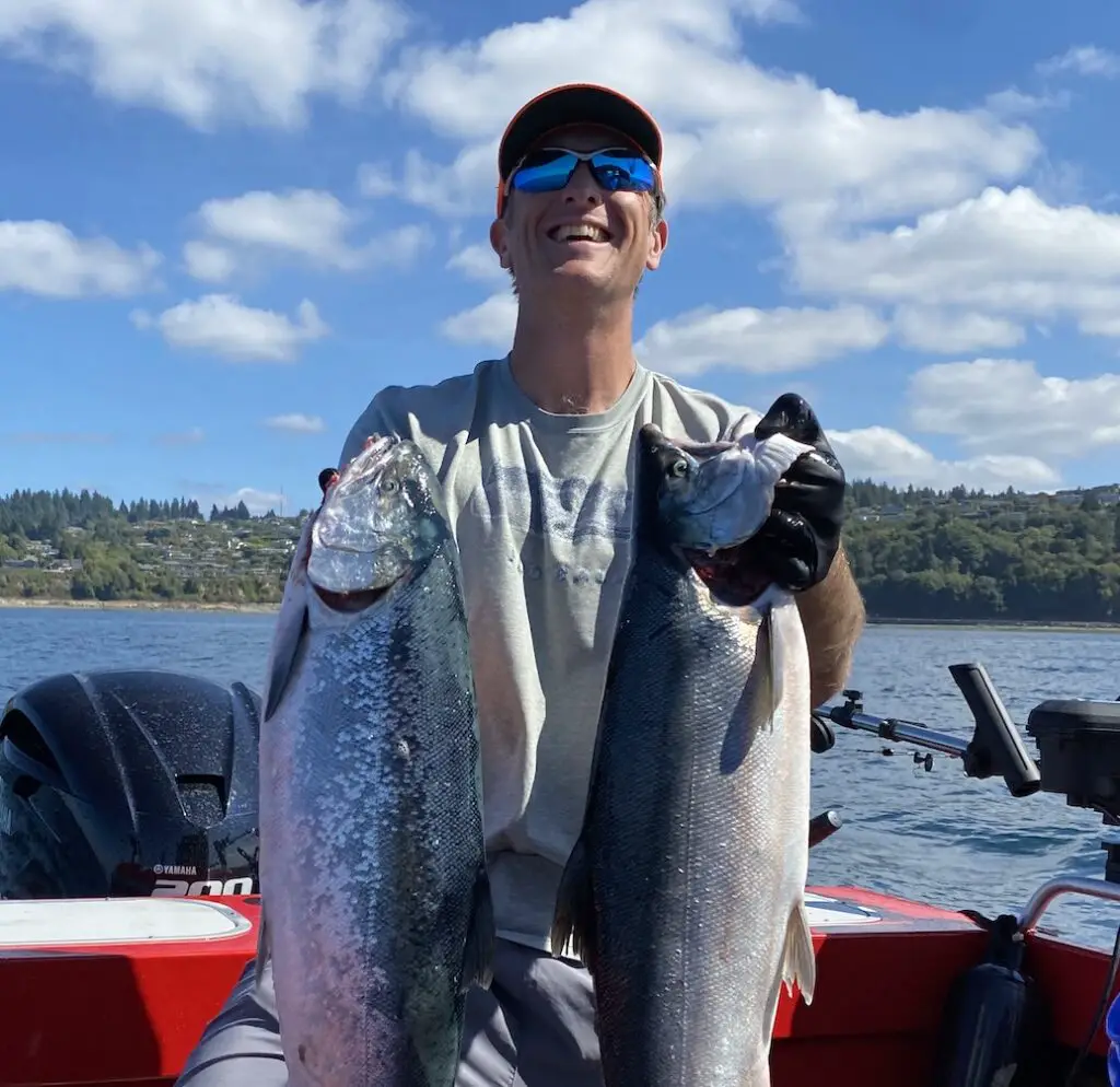 A nice pair of coho caught in MA10