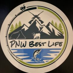 PNWBestLife rounded 6x6 sticker