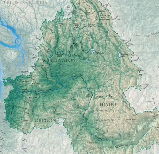 Columbia River Watershed Map