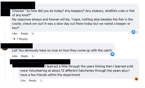 Others chiming in about lying to fish checkers