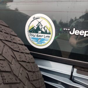 Jeep pnwbestlife sticker