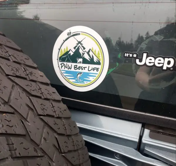 Jeep pnwbestlife sticker