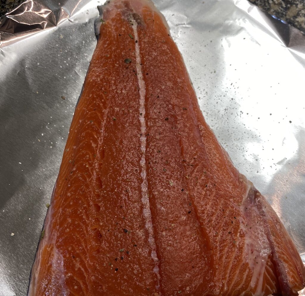 Perfect spring chinook fillet