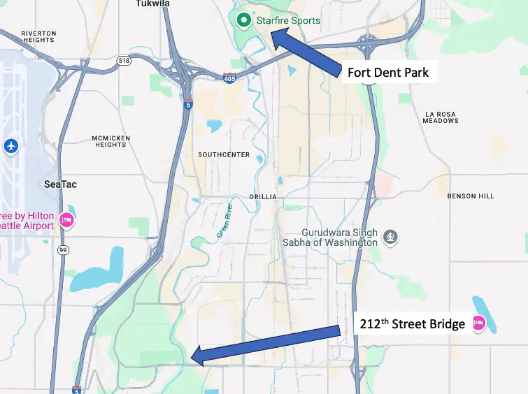 Green River chinook retention map