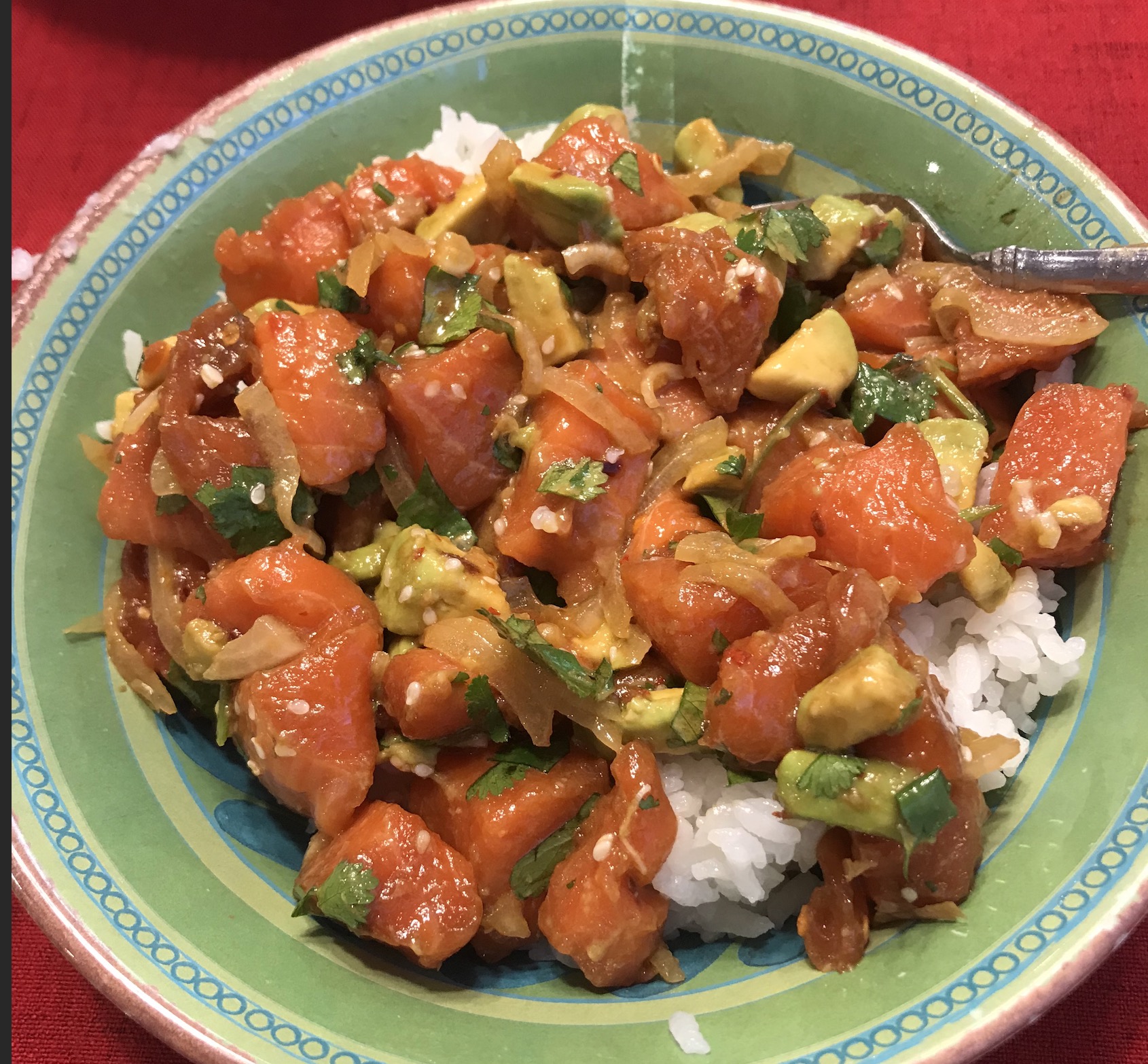 Salmon poke bowl