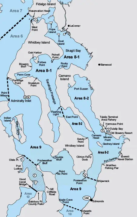 Marine Area 9 8 wdfw map